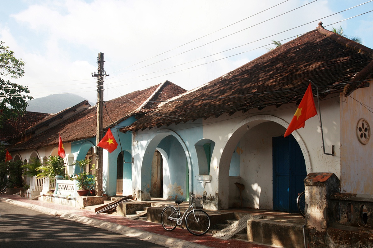 Ancient houses in Con Son town, Con Dao island