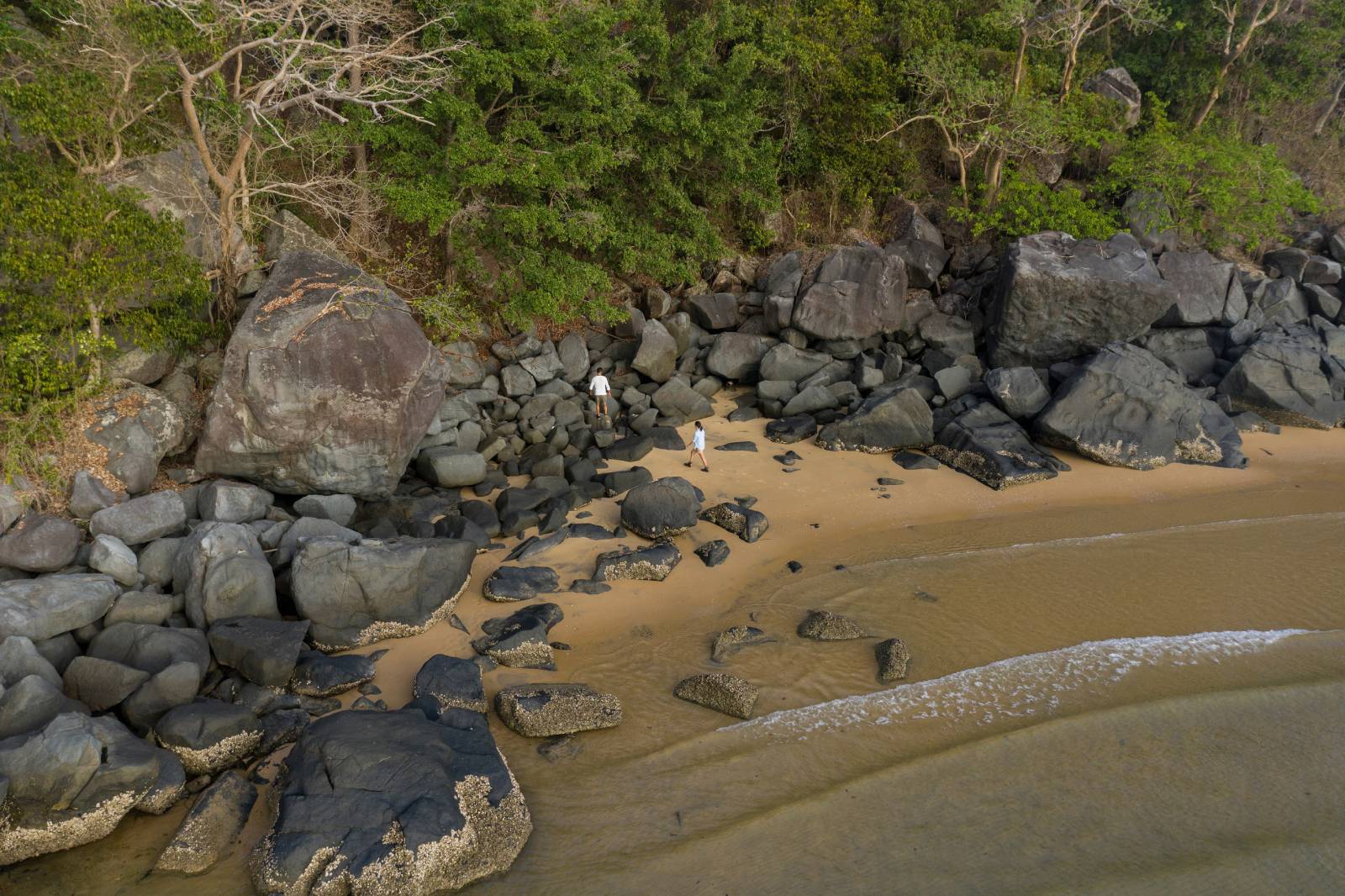 Woman trekking on Con Dao island