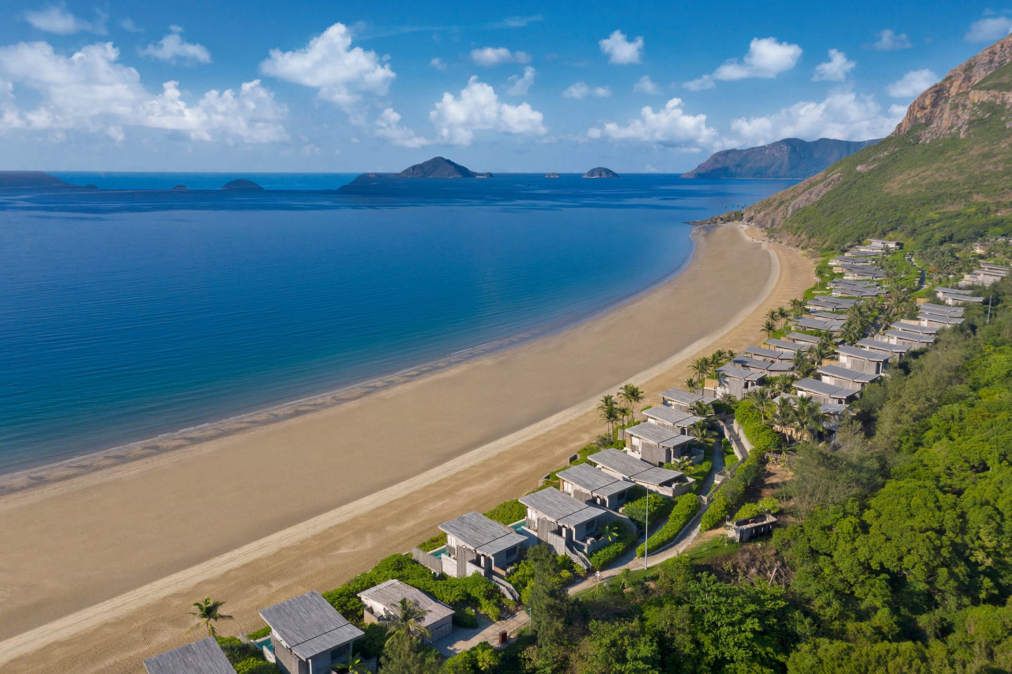 Seashore along Six Senses Con Dao villas and residences